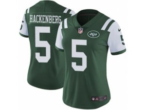 Women Nike New York Jets #5 Christian Hackenberg Vapor Untouchable Limited Green Team Color NFL Jersey