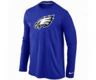 Nike Philadelphia Eagles Logo Long Sleeve T-Shirt BLUE