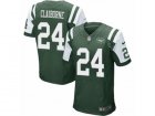 Mens Nike New York Jets #24 Morris Claiborne Elite Green Team Color NFL Jersey