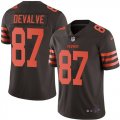 Nike Browns #87 Seth DeValve Brown Color Rush Limited Jersey