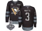Mens Adidas Pittsburgh Penguins #3 Olli Maatta Premier Black 1917-2017 100th Anniversary 2017 Stanley Cup Final NHL Jersey