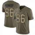 Nike Seahawks #96 Cortez Kennedy Olive Camo Salute To Service Limited Jersey