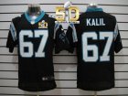 Nike Carolina Panthers #67 Ryan Kalil Black Team Color Super Bowl 50 Men Stitched NFL Elite Jersey