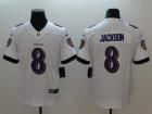 Nike Ravens #8 Lamar Jackson White Vapor Untouchable Limited Jers