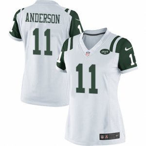 Women\'s Nike New York Jets #11 Robby Anderson Limited White NFL Jersey