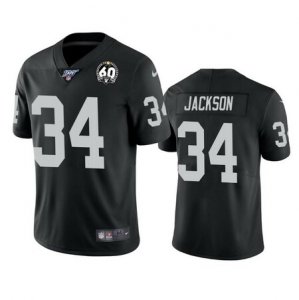 Nike Raiders #34 Bo Jackson Black 100th And 60th Anniversary Vapor Untouchable Limited