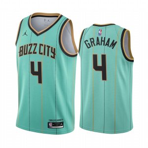 Nike Hornets #4 Devonte\'Graham Mint Green NBA Swingman