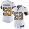 Women's Nike New Orleans Saints #59 Dannell Ellerbe Limited White Rush NFL Jersey