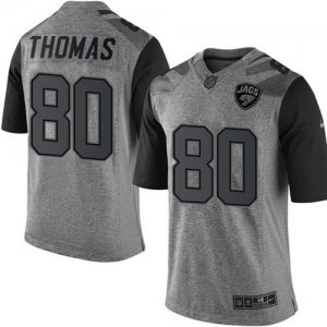 Nike Jacksonville Jaguars #80 Julius Thomas Gray Men\'s Stitched NFL Limited Gridiron Gray Jersey