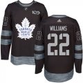 Mens Toronto Maple Leafs #22 Tiger Williams Black 1917-2017 100th Anniversary Stitched NHL Jersey