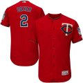 2016 Men Minnesota Twins Brian Dozier Majestic Red Flexbase Authentic Collection Player Jersey