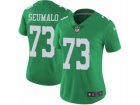 Women Nike Philadelphia Eagles #73 Isaac Seumalo Limited Green Rush NFL Jersey