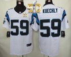 Nike Carolina Panthers #59 Luke Kuechly White Super Bowl 50 Men Stitched NFL Elite Jersey
