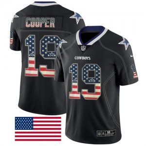 Nike Cowboys #19 Amari Cooper Black USA Flag Fashion Limited Jersey