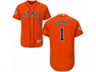 Houston Astros #1 Carlos Correa Authentic Orange Alternate 2017 World Series Bound Flex Base MLB Jersey
