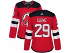 Women Adidas New Jersey Devils #29 Ryane Clowe Red Home Authentic Stitched NHL Jersey