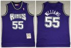 Men's Sacramento Kings Purple #55 Jason Williams 1998-99 Throwback Stitched NBA Jersey