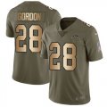 Nike Chargers #28 Melvin Gordon Olive Gold Salute To Service Limited Jersey
