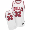 Mens Adidas Chicago Bulls #32 Kris Dunn Swingman White Home NBA Jersey