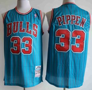 Bulls #33 Scottie Pippen Blue 1995-96 Hardwood Classics Swingman Jersey