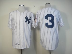 mlb jerseys new york yankees #3 ruth m&n white 1929