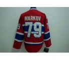 nhl montreal canadiens #79 markov red