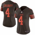 Women's Nike Cleveland Browns #4 Britton Colquitt Limited Brown Rush NFL Jersey
