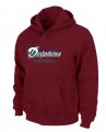 Miami Dolphins Authentic font Pullover Hoodie Red