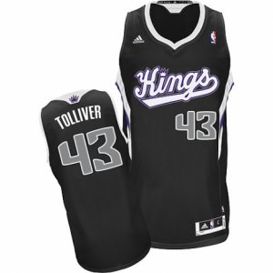 Mens Adidas Sacramento Kings #43 Anthony Tolliver Swingman Black Alternate NBA Jersey
