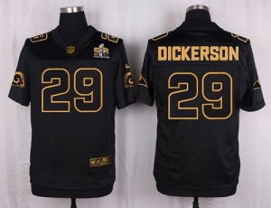 Nike St. Louis Rams #29 Eric Dickerson Black Pro Line Gold Collection Jersey(Elite)
