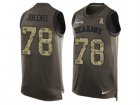 Mens Nike Seattle Seahawks #78 Luke Joeckel Limited Green Salute to Service Tank Top NFL Jersey