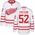 Mens Reebok Detroit Red Wings #52 Jonathan Ericsson Authentic White 2017 Centennial Classic NHL Jersey