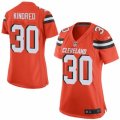 Women's Nike Cleveland Browns #30 Derrick Kindred Limited Orange Alternate NFL Jersey