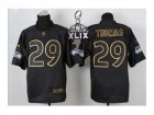 2015 Super Bowl XLIX Nike jerseys seattle seahawks #29 thomasiii black[Elite gold lettering fashion]