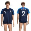 France 2 PAVARD Home 2018 FIFA World Cup Thailand Soccer Jersey