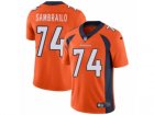 Mens Nike Denver Broncos #74 Ty Sambrailo Vapor Untouchable Limited Orange Team Color NFL Jersey