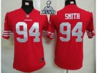 2013 Super Bowl XLVII Youth NEW NFL Jerseys San Francisco 49ers 94 Justin Smith Red (Youth NEW)
