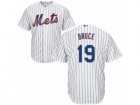 Mens Majestic New York Mets #19 Jay Bruce Replica White Home Cool Base MLB Jersey