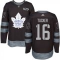 Mens Toronto Maple Leafs #16 Darcy Tucker Black 1917-2017 100th Anniversary Stitched NHL Jersey