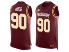 Mens Nike Washington Redskins #90 Ziggy Hood Limited Red Player Name & Number Tank Top NFL Jersey