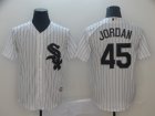White Sox #45 Michael Jordan White Cool Base Jersey