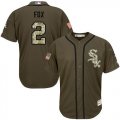 Men Chicago White Sox #2 Nellie Fox Green Salute to Service Stitched Baseball Jersey
