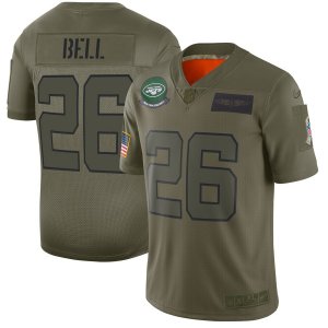 Nike Jets #26 Le\'Veon Bell 2019 Olive Salute To Service Limited Jersey