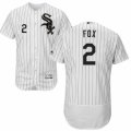 Men's Majestic Chicago White Sox #2 Nellie Fox White Black Flexbase Authentic Collection MLB Jersey