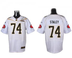 2016 Pro Bowl Nike San Francisco 49ers #74 Joe Staley white jerseys(Elite)