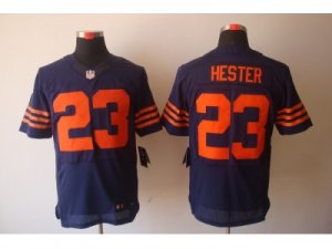 Nike NFL Chicago Bears #23 Devin Hester Blue Orange number Jerseys(Elite)