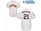 Houston Astros #21 Andy Pettitte Replica White Home 2017 World Series Bound Cool Base MLB Jersey