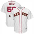 Red Sox #50 Mookie Betts White 2019 Gold Program Cool Base Jersey