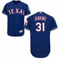 Mens Majestic Texas Rangers #31 Ferguson Jenkins Royal Blue Flexbase Authentic Collection MLB Jersey