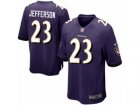 Mens Nike Baltimore Ravens #23 Tony Jefferson Game Purple Team Color NFL Jersey